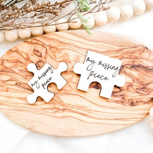 Mini pieza faltante, regalo simbólico / Mi pieza faltante, romántico regalo de San Valentín, recuerdo para él, regalo para ella, para una relación a larga distancia /