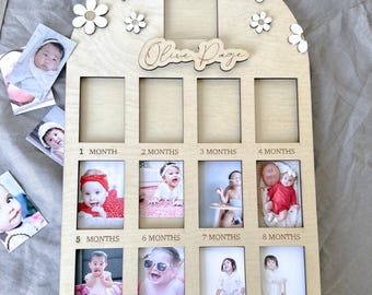 Baby First Year Photo Board, Daisy Decor Memory Board