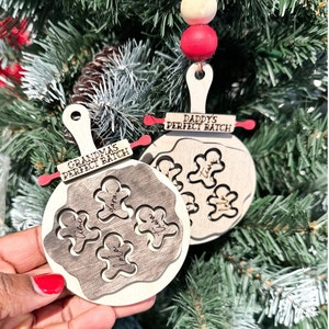 personalised gingerbread stocking ornament