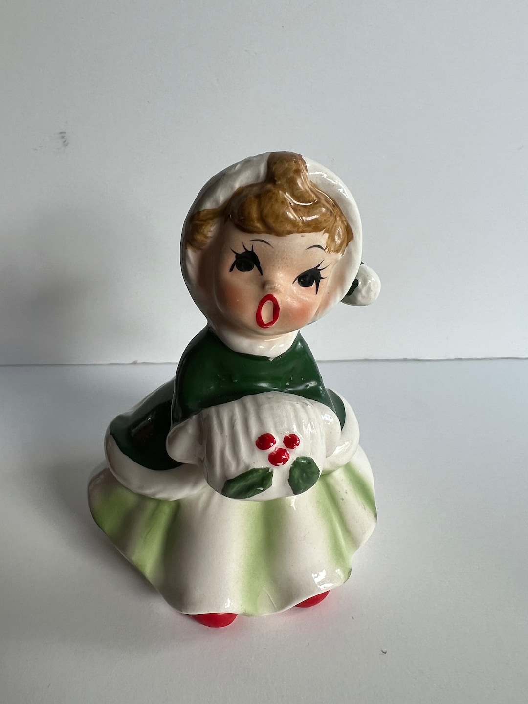 Vintage Josef Original Figurine Girl Made in Japan Christmas Etsy