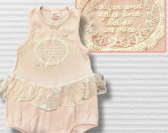 Buster Brown 80s Tutu Romper Baby Pink 24M Sugar & Spice