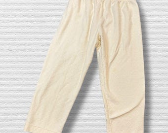 Vintage Buster Brown Toddler Pants 3T Quilted Ivory USA Made 80s 90s