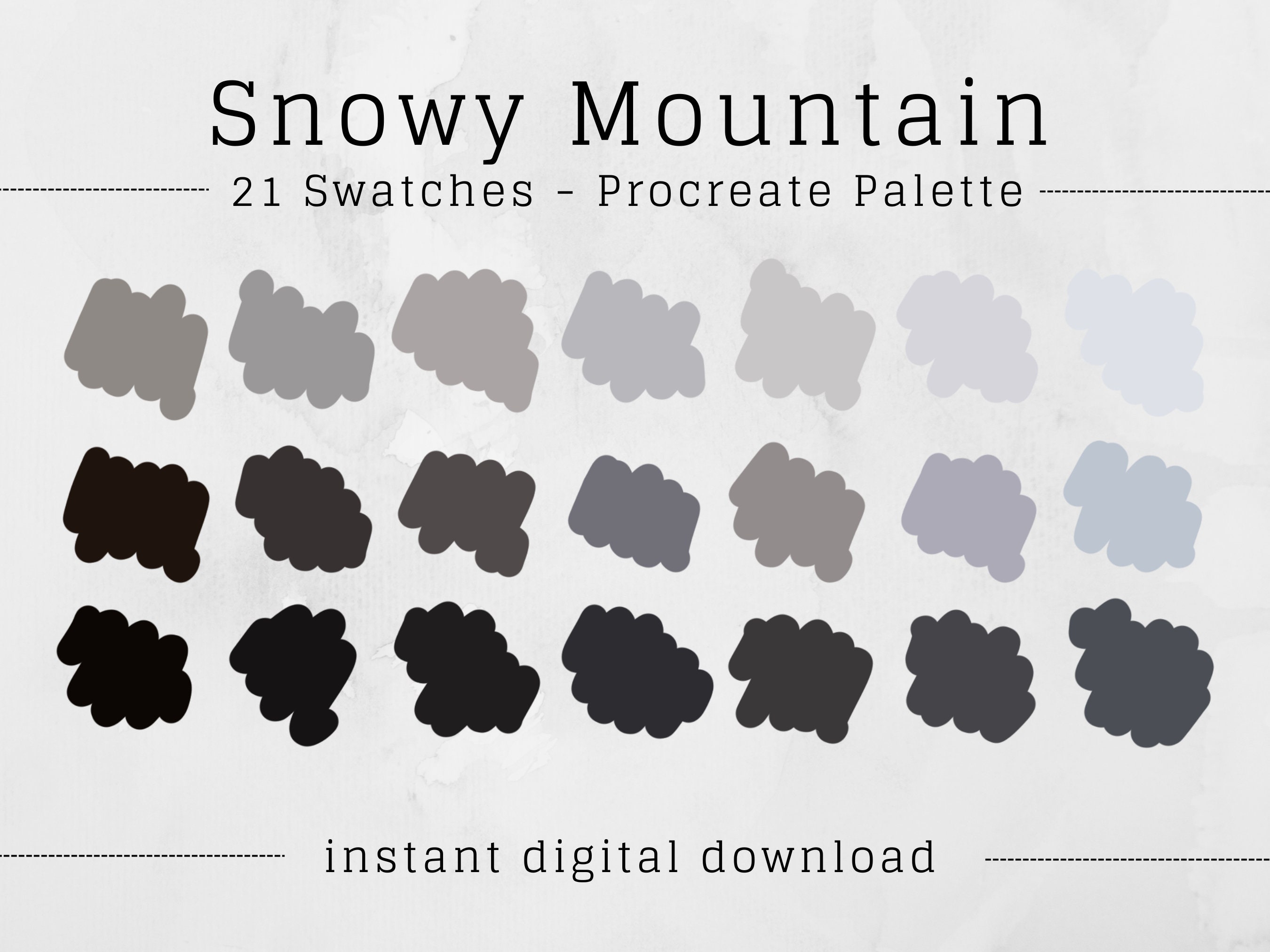 Snowy Mountain Procreate Color Palette for Brands and Artists - Etsy