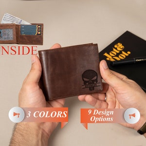 Regalo para gamer, billetera de cuero personalizada, regalo gamer único para novio, regalo de cumpleaños para gamer adolescente, regalo genial para 16 años