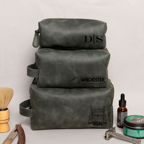 Gift for Truck Driver | Custom Dopp Kit for Him | Gift for Trucker | Birthday Gift for Boyfriend | Anniversary Gift Husband | From Daughter