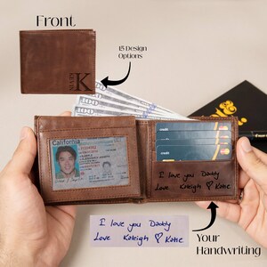 Regalo del Día del Padre, Cartera de Cuero Personalizada para Hombre, Regalo Personalizado para Papá, Regalo para Él, Regalo de Aniversario para Él, Regalo de Cumpleaños para Esposo