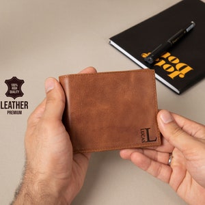 Regalo para papá • Cartera de cuero personalizada para identificación • Regalo personalizado para papá