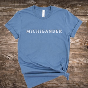 Michigander Unisex Tee, Michigan Proud Shirt, Minimalist Michigander T-Shirt, State Pride Tee, Michigan Lover Gift, Modern Michigan