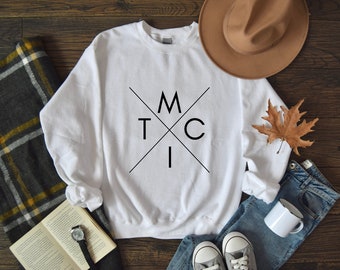 Traverse City Michigan Crewneck, Up North Sweatshirt with Modern Design, Northern Michigan Shirt, Great Lakes Gift, Mitten State Clothing