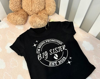 Pregnancy announcement, Big Sister Shirt, Trendy Kids T’s, Older sibling, Baby Coming Soon