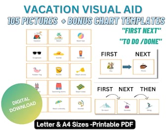 Daily Living | Vacation | Visual communication cards| PECS cards printable | Autism Communication | Visual aid | Autism PECS | Toddler PECS