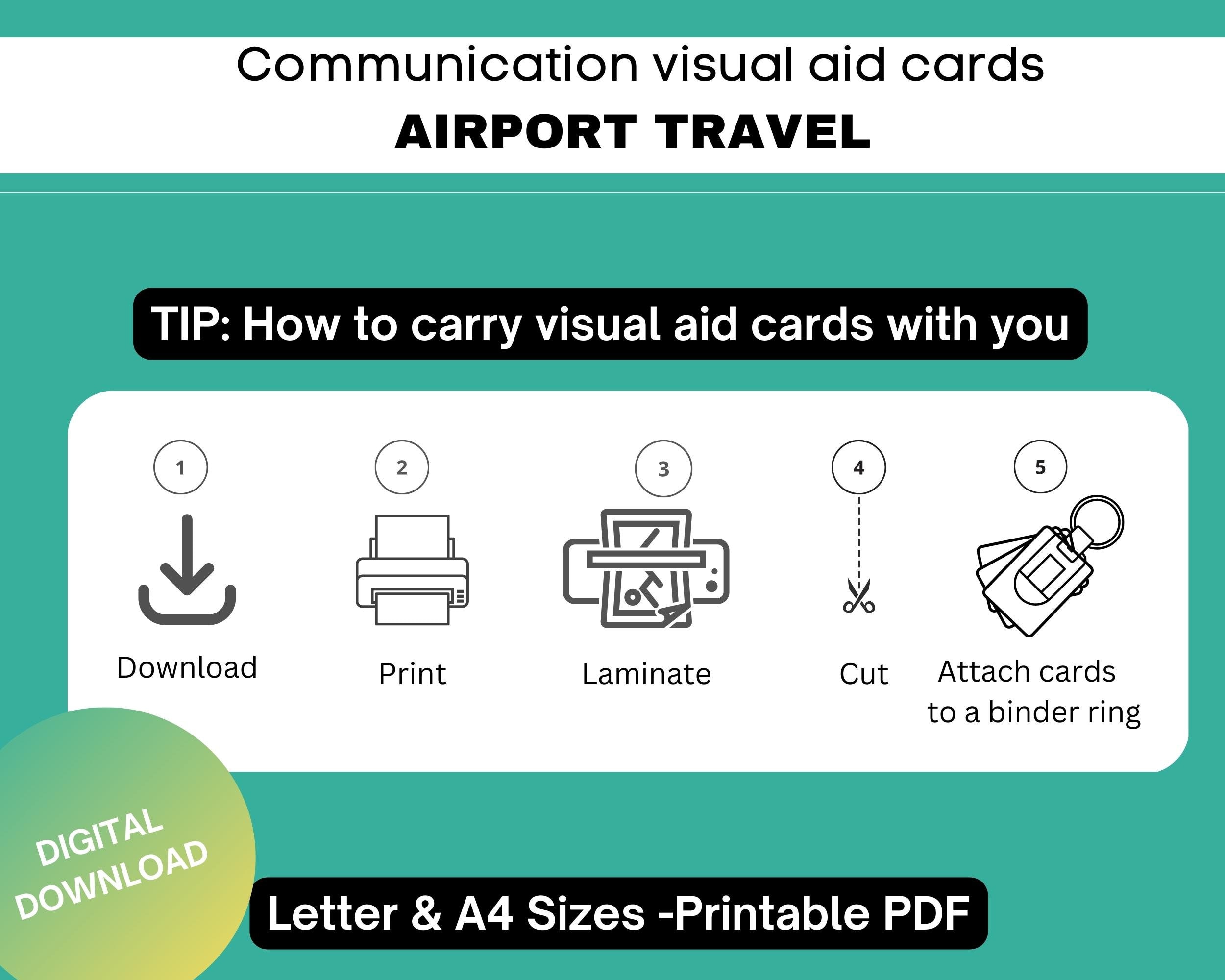 Airport Travel Visual Aid Support - Communication Card - ASD - Autism ...