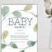 Editable Eucalyptus Baby Shower Invitation Card Template, Printable ...