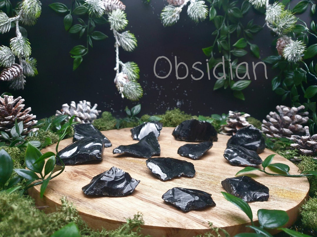 Raw Black Obsidian # 5 - #8, From Mexico. Crystal Gemstones and ...