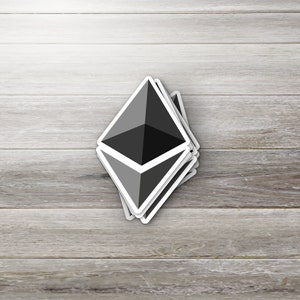 Ethereum Vinyl Sticker | Crypto Vinyl Sticker | Laptop Tablet Notebook Skateboard sticker decal | Ethereum logo | Cryptocurrency Gift