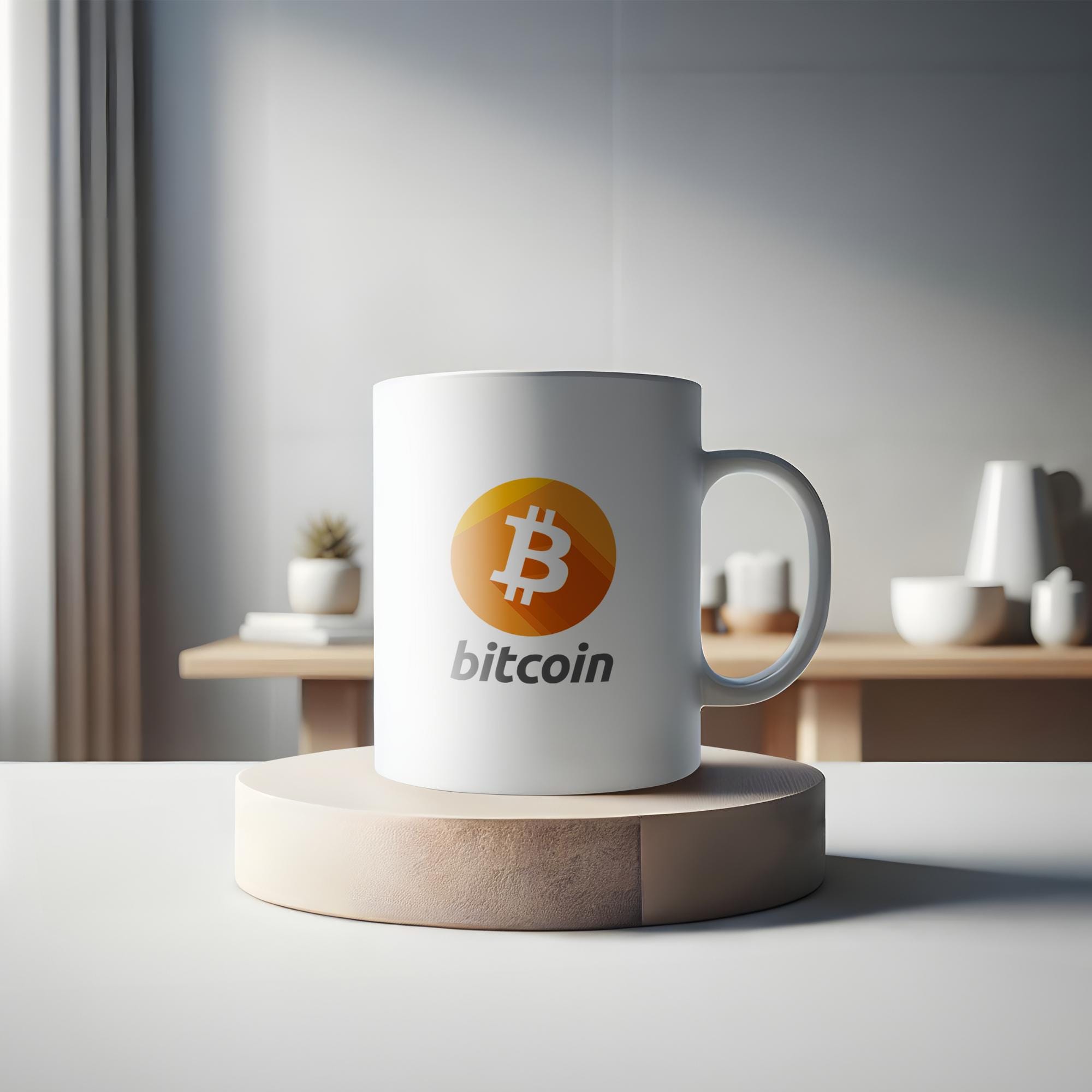 Bitcoin - Tazza da caffè con stampa su entrambi i lati, motivo Crypto