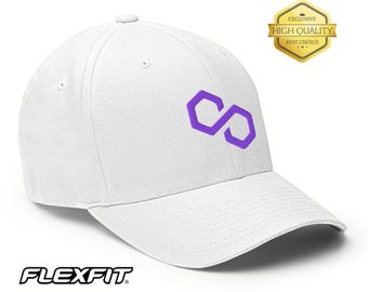 Embroidered Polygon MATIC Logo Flexfit Hat