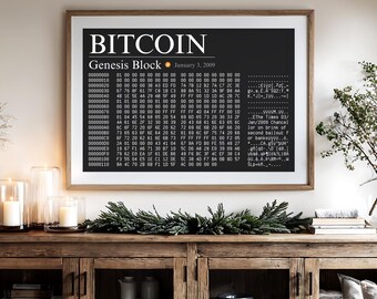 Bitcoin Genesis Block Poster | Enhanced Matte Museum-Quality Print