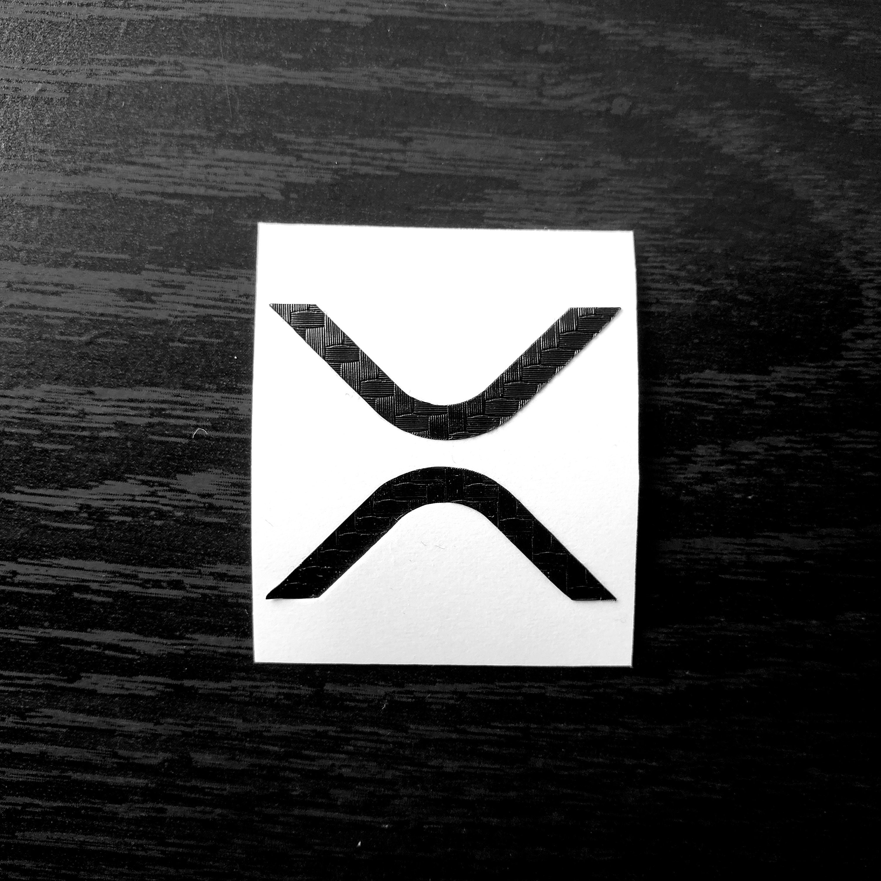 XRPカーボンファイバービニールデカール：防水暗号ロゴ - Etsy 日本