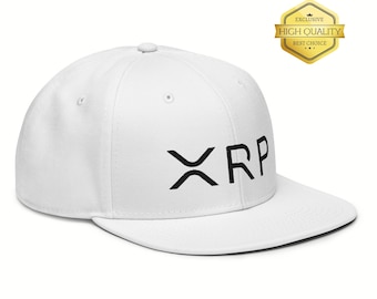 Embroidered XRP Logo Snapback Hat: Crypto Fan Gear