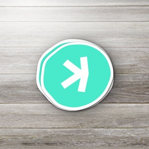 Kaspa Vinyl Sticker, Crypto Vinyl Sticker, Laptop Tablet Notebook Skateboard Sticker Decal, Blockchain logo, Cryptocurrency Gift