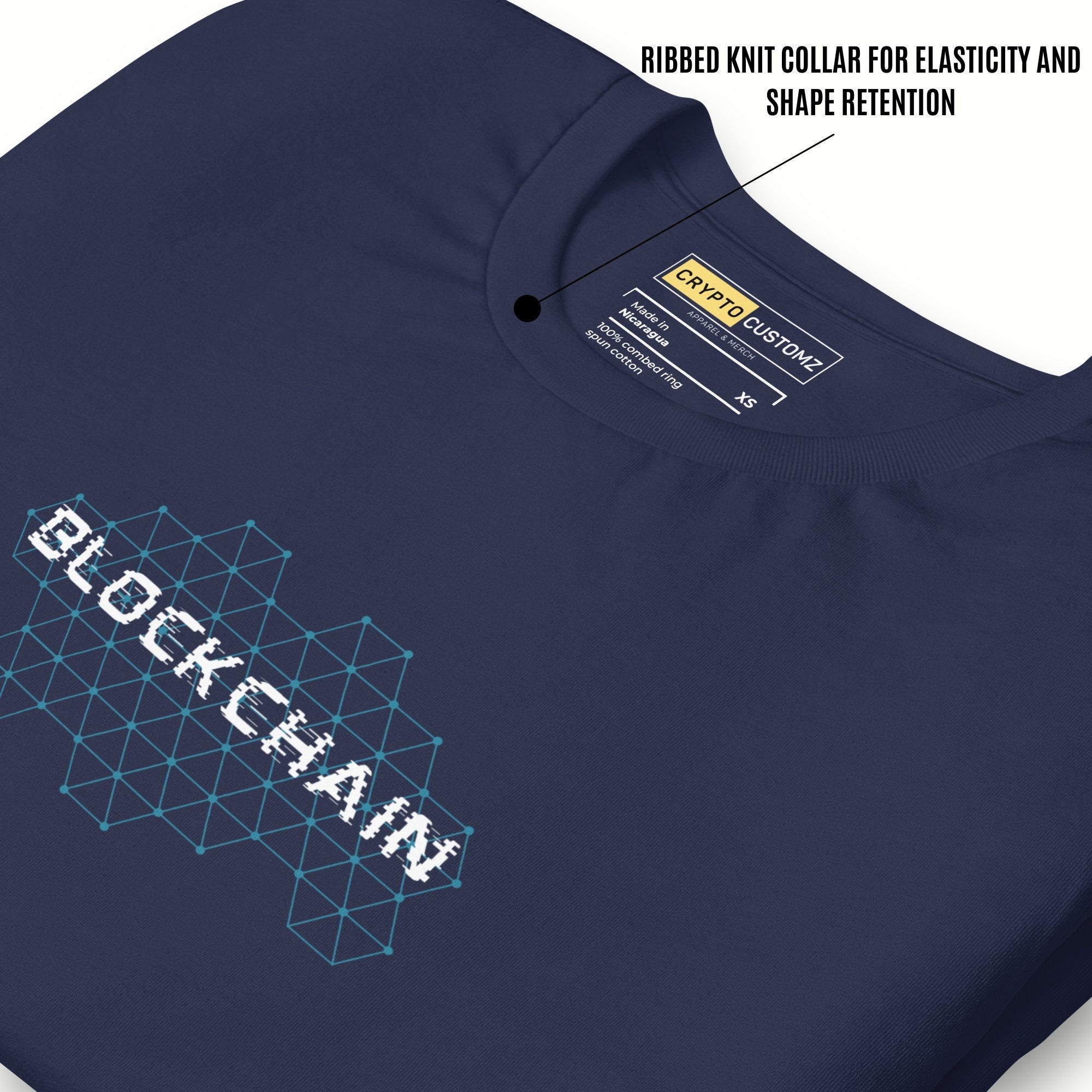 Crypto Blockchain Premium Cotton T-shirt - Etsy