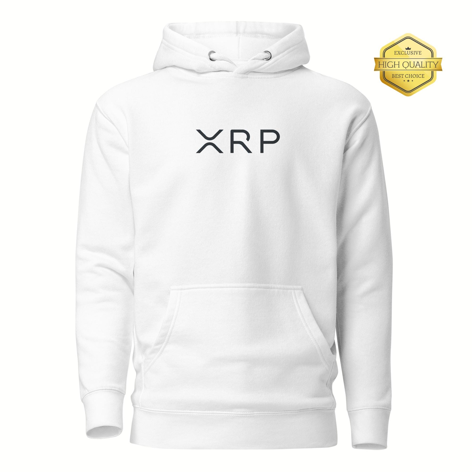 XRP Crypto Logo Premium Soft Cotton Pullover Hoodie - Etsy Israel