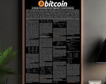 Bitcoin Whitepaper Poster | Enhanced Matte Museum-Quality Print