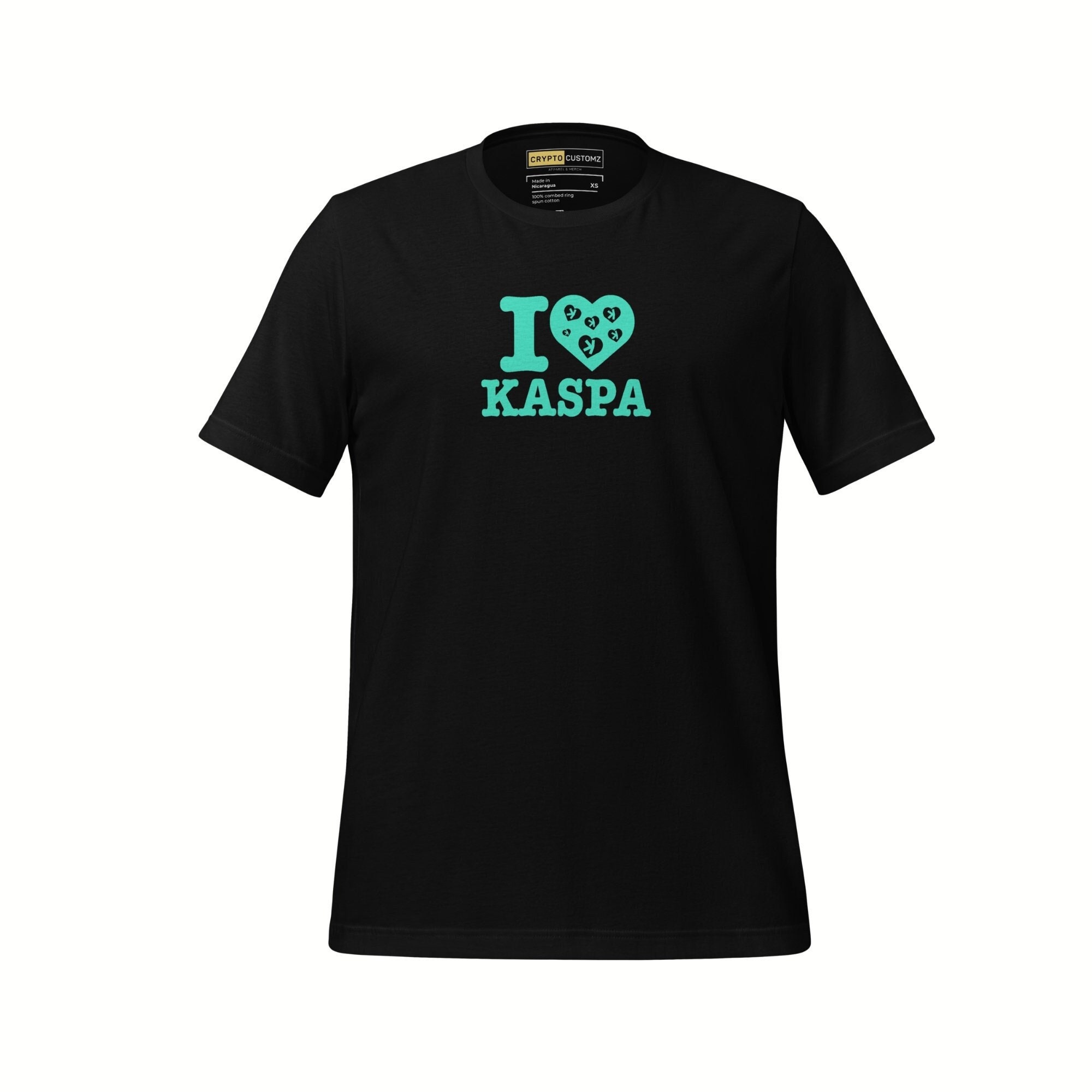 Camiseta de algodão premium I Love Kaspa Crypto - Etsy Portugal