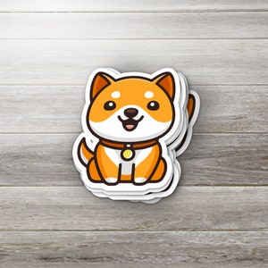 Baby Doge Vinyl Sticker: Waterproof Crypto Decal
