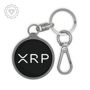 Stylish Acrylic XRP Crypto Logo Custom Keyring Tag Keychain