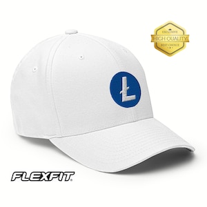Embroidered Litecoin Logo Flexfit Hat: Crypto Gift
