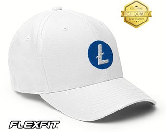 Embroidered Litecoin Logo Flexfit Hat: Crypto Gift