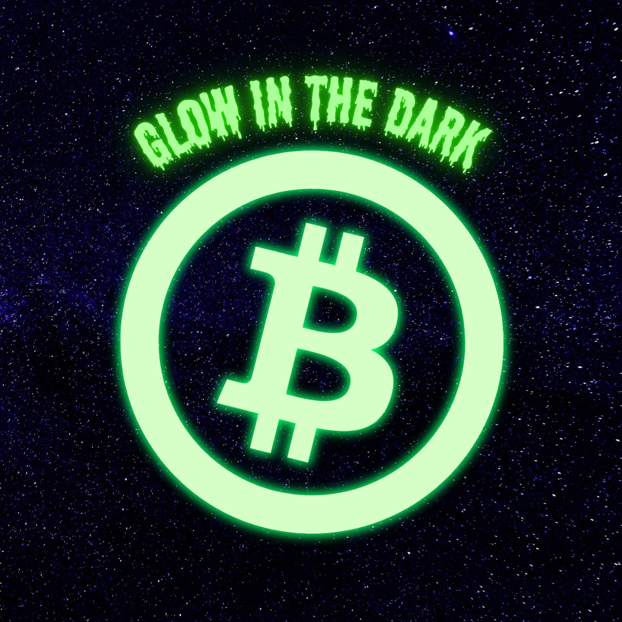 Glow in the Dark Bitcoin Vinyl Decal - Cryptocurrency Gloss BTC Logo Vinyl