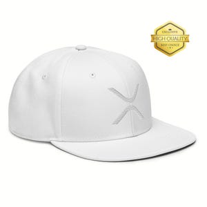 Embroidered XRP Logo Snapback Hat - Monochromatic Premium Design