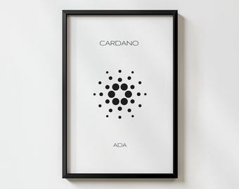 Minimal Cardano Crypto Logo Wall Art Poster | Enhanced Matte Museum-Quality Print