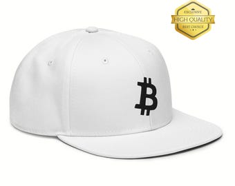 Embroidered Bitcoin BTC Logo Snapback Hat