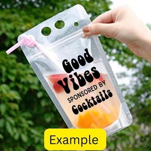 Reusable Adult Drink Pouches w/Straw - Be Majestical Boutique