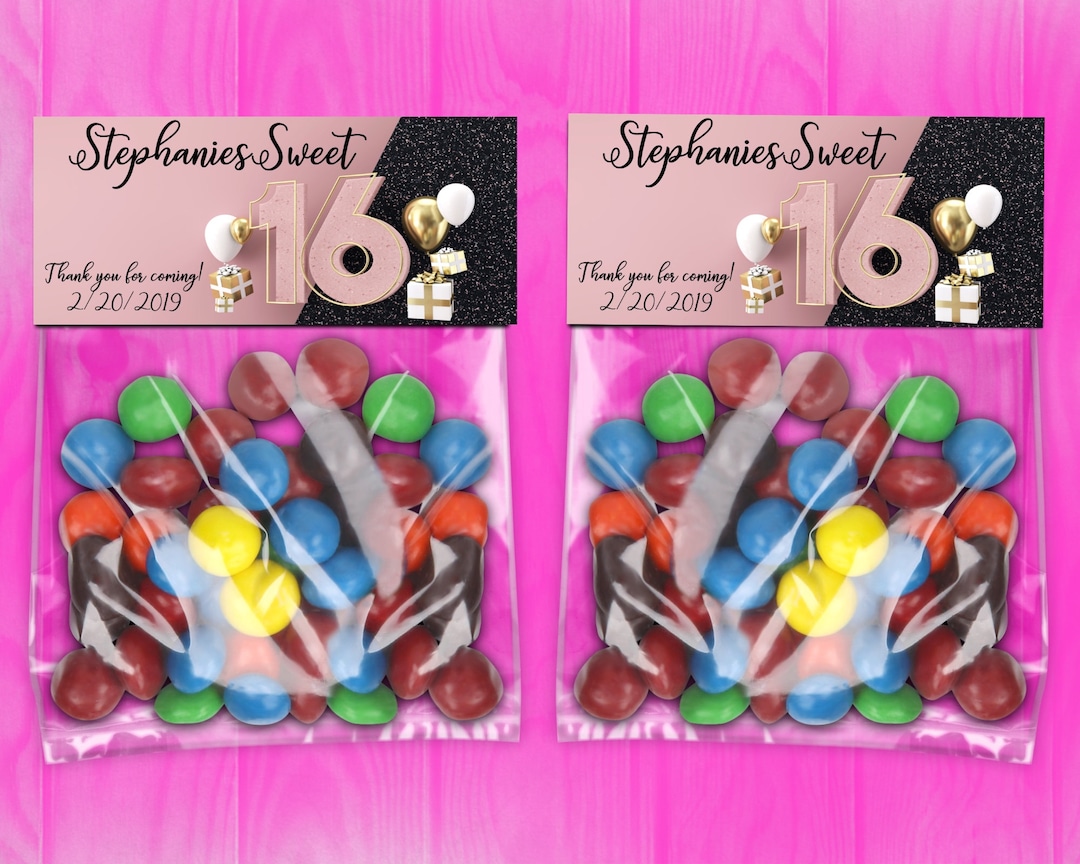 Sweet 16 Party Favor Girls Sweet 16 Gift Bag Sweet 16 Small Party
