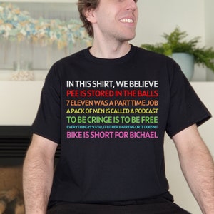 Shirts That Go Hard, Funny Mens Shirt, Novelty Shirts, Dad Gift, Crazy Shirt, Meme Shirt, In This House We Believe zdjęcie 2