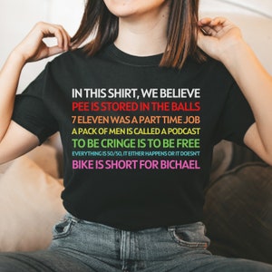 Shirts That Go Hard, Funny Mens Shirt, Novelty Shirts, Dad Gift, Crazy Shirt, Meme Shirt, In This House We Believe zdjęcie 3