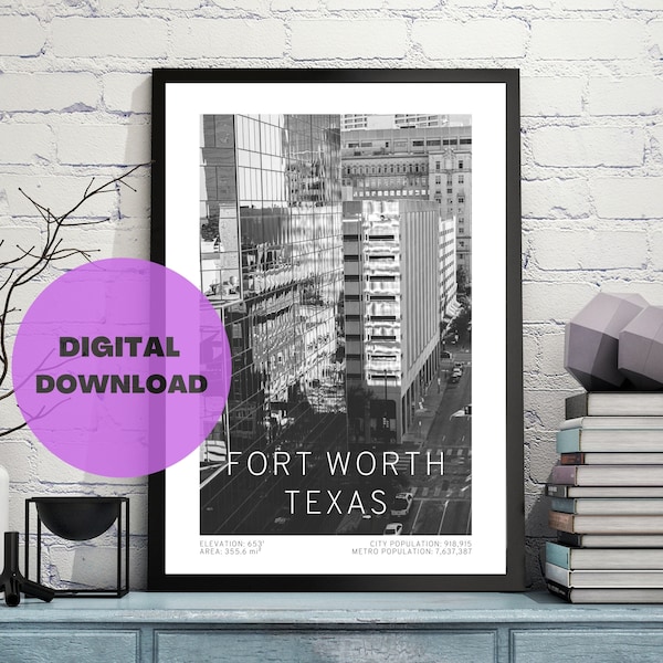 Fort Worth Printable Wall Art Etsy