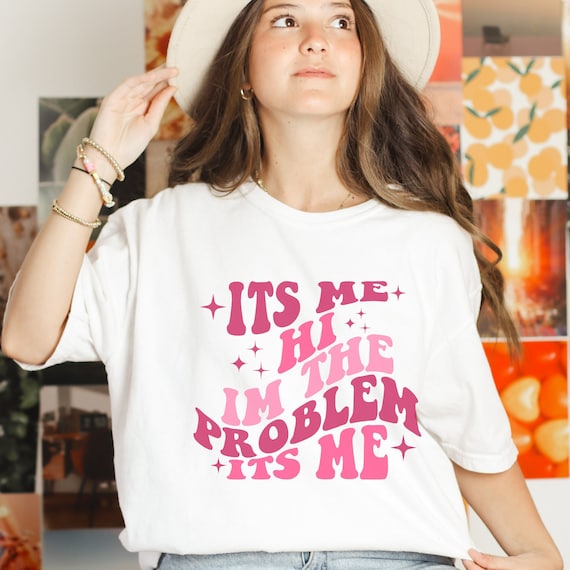 Camiseta lírica de Taylor Swift, hola, soy yo, soy el problema, soy yo,  camiseta lírica retro Groovy, camiseta inspirada en Taylor, camiseta lírica  para mujer, Swiftie Merch -  España