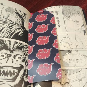 Red Cloud Acrylic Bookmark: Anime Page Marker
