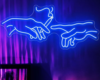 Hand Neon Sign, Hands of God Neon Sign, Rasta Neon Sign, Joint Neon Sign,Smoke Shop Led Sign,Stoner Neon Sign,Smoke Neon Sign,Weed Neon Sign