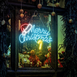 Merry Christmas neon sign Christmas decoration sign Custom Neon Sign Christmas Eve Neon Sign Christmas Gifts Holiday Decor Party Event Decor
