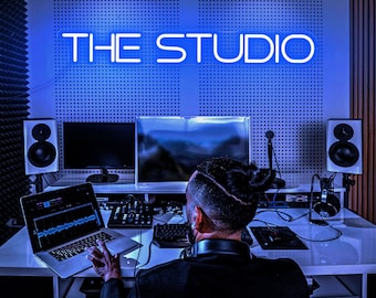 The Studio Neon Sign Custom Neon Sign Recording LED sign Recording studio light Music studio lights On Air LED Neon Sign Studio Neon Decor