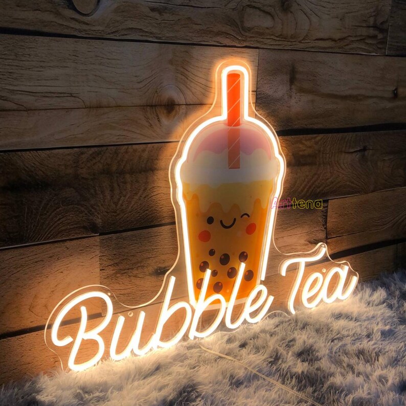 Bubble Tea Neon Sign Milk Tea Led Sign but First Boba Tea Sign Neon ...