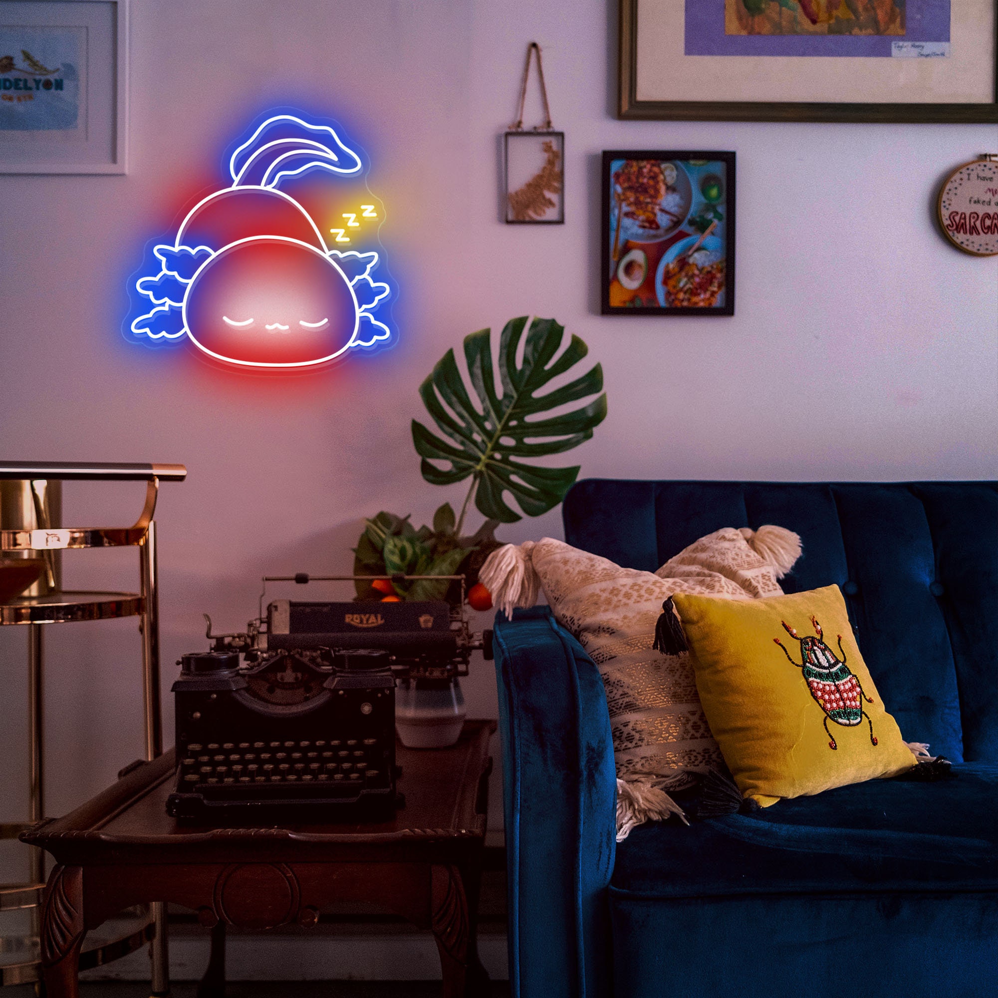 かわいいアホロートルネオンサイン、アホロートルスリーピングサイン