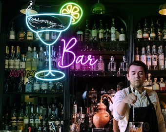 Cocktail Bar Neon Sign, Bar Neon Sign, Party Led Sign, Cocktail Decor Wall, Custom Neon Sign, LED Neon Sign, Drink Neon Sign, Alcohol Decor